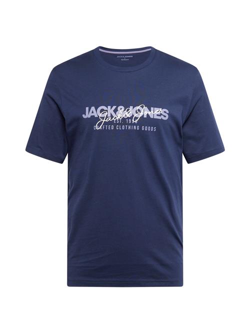 JACK & JONES Bluser & t-shirts 'JJALVIS'  navy / lilla / hvid