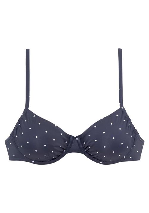 Se LASCANA Bikinioverdel 'Sparkel'  navy / hvid ved About You