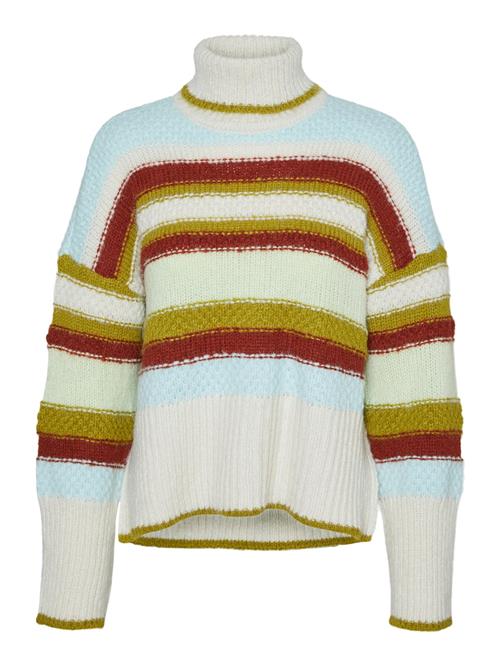 Vero Moda Petite Pullover 'WYNONA'  beige / lyseblå / sennep / mørkerød