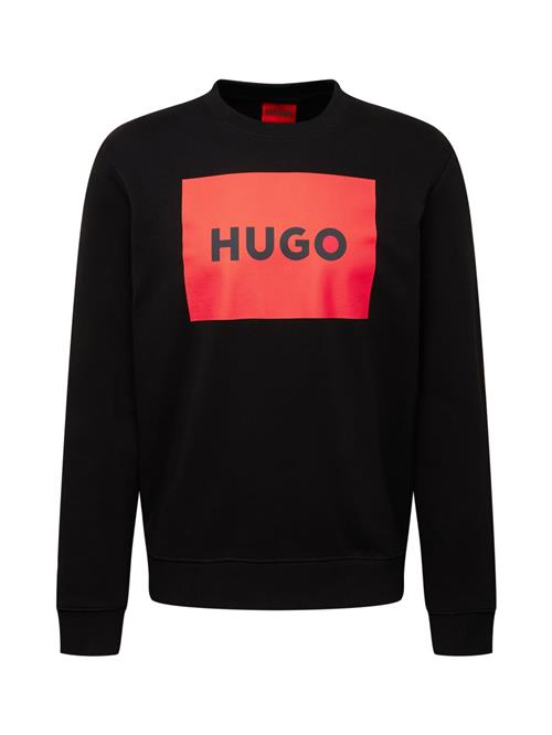 Se HUGO Sweatshirt 'Duragol'  brandrød / sort ved About You