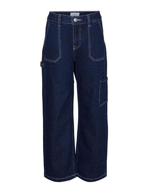 Se Vero Moda Girl Vmamber Stra Cargo Dnm Jeans Vi3396 Girl Vero Moda Girl Blue ved Booztlet