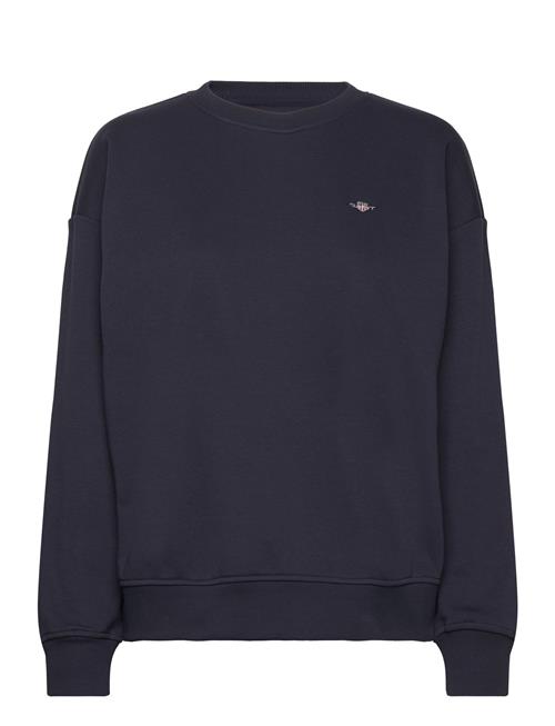 Se Rel Shield C-Neck Sweat GANT Navy ved Booztlet