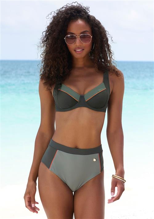 LASCANA Bikinitrusse 'Yuna'  khaki / oliven / orange