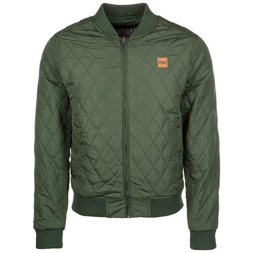 Urban Classics Overgangsjakke 'Diamond Quilt'  oliven