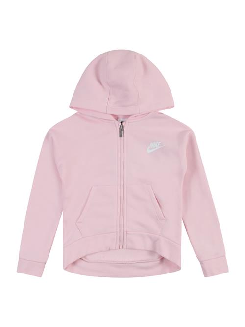 Nike Sportswear Sweatjakke 'Club'  pink / lyserød / hvid