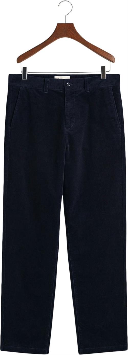 Se Gant Regular Cord Chinos Mand Evening Blue Chinos Str 33/32 - hos Magasin ved Magasin