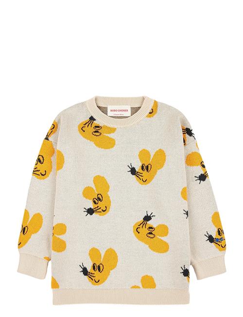 Bobo Choses Mouse All Over Jacquard Cotton Jumper Bobo Choses Yellow