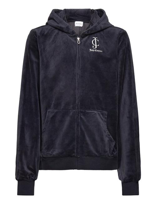 Juicy Couture Juicy Velour Zip Through Hoodie Juicy Couture Navy