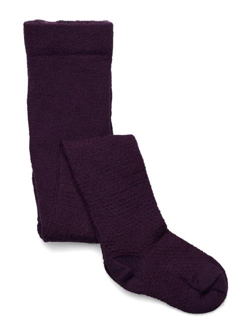 Smallstuff Wool Tights, Grey/Silver Smallstuff Purple