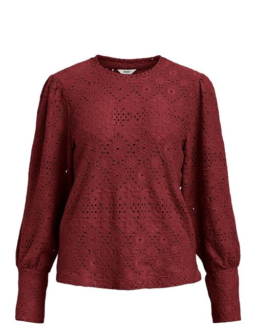 Se Object Objfeodora L/S Top Noos Object Burgundy ved Booztlet