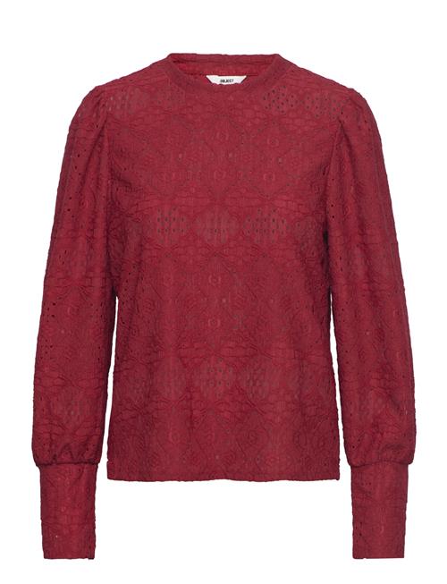 Objfeodora L/S Top Noos Object Burgundy