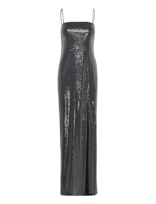 ROTATE Birger Christensen Sequin Maxi Slit Dress ROTATE Birger Christensen Black