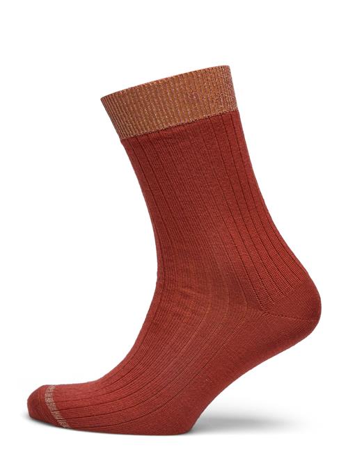 mp Denmark Erina Wool Rib Socks Mp Denmark Orange