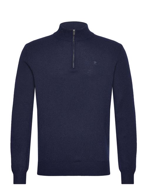 Se Hackett London Lambswool Hzip Hackett London Navy ved Booztlet