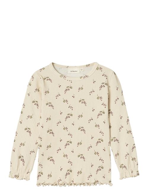 Se Lil'Atelier Nmfgio Bim Ls Slim Top Lil Lil'Atelier Cream ved Booztlet