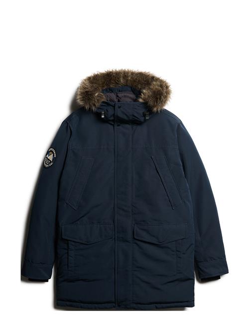 Se Superdry Everest Faux Fur Parka Jacket Superdry Navy ved Booztlet