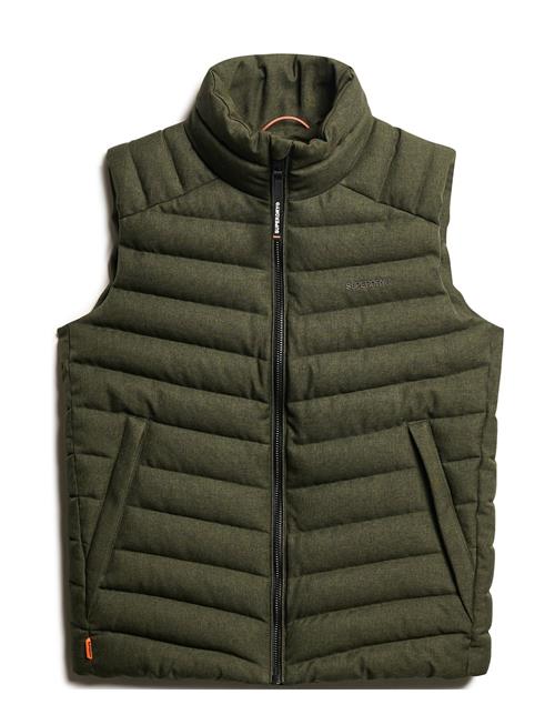 Se Superdry Tweed Fuji Gilet Superdry Green ved Booztlet