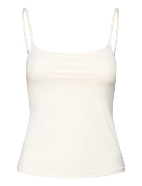 Mango Slim Fit Top With Thin Straps Mango White