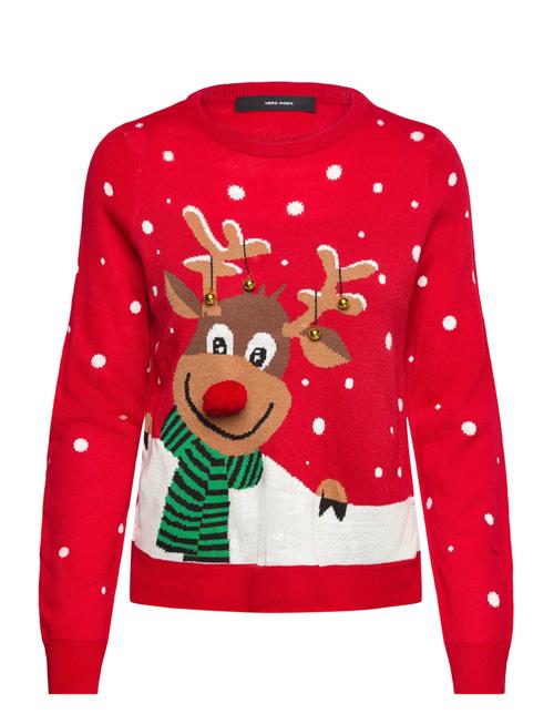 Vero Moda Vmsnowy Deer Ls O-Neck Xmas Vero Moda Red