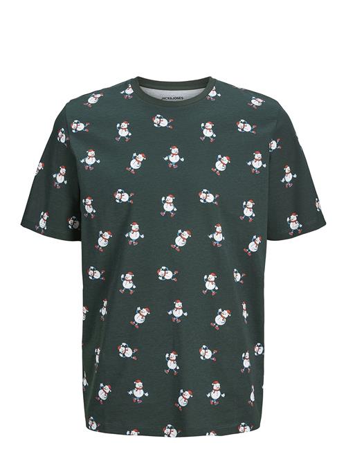 Jack & Jones Jjxmas Merry Aop Tee Ss Crew Neck Jack & J S Green