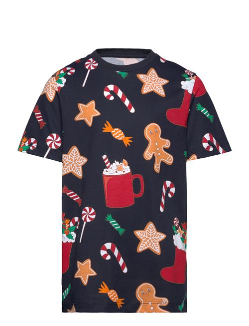 Se Jack & Jones Jjxmas Merry Aop Tee Ss Crew Neck Jnr Jack & J S Navy ved Booztlet