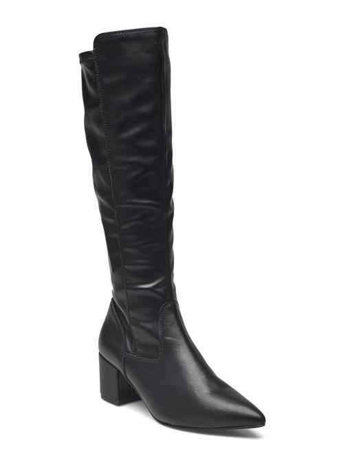 Se Bianco Biadevived Stretch Knee High Boot Smooth Faux Leather Bianco Black ved Booztlet