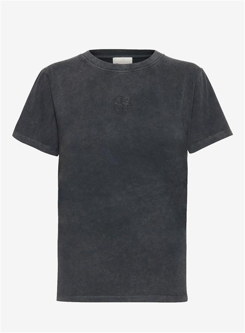 My Essential Wardrobe SeattleMW Logo Embroidery Tee Dark Grey Rando