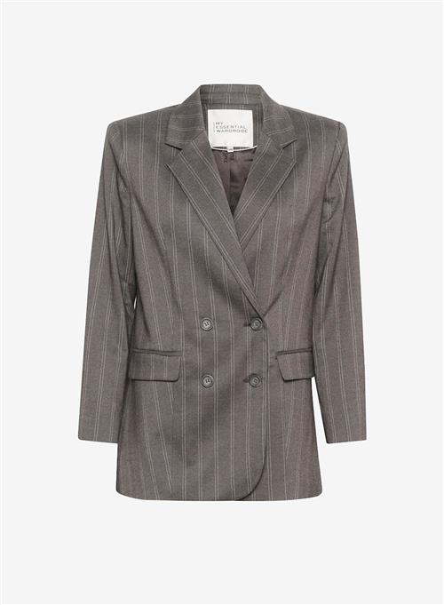 My Essential Wardrobe TitoMW Blazer Grey W. White Stripe