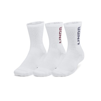 Under Armour Strømper 3P Mid Crew Maker Socks Hvid/Hvid Medium