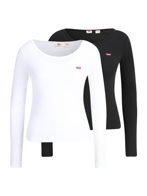 Se LEVI'S ® Shirts 'Long Sleeve 2 Pack Tee'  rød / sort / hvid ved About You