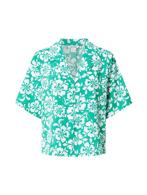 Monki Bluse  jade / hvid