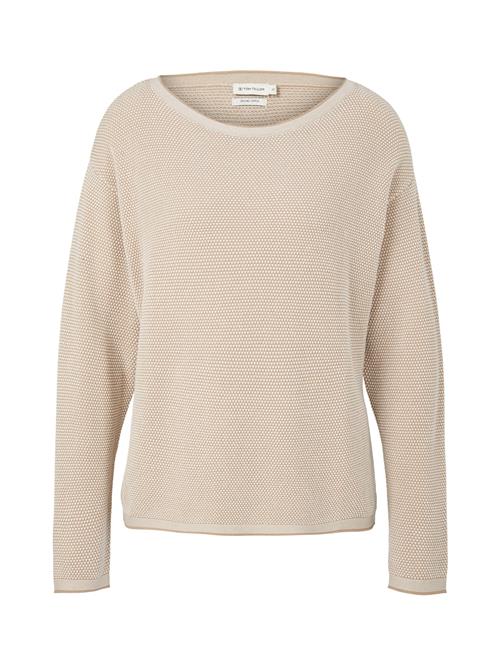 Se TOM TAILOR Pullover  beige / hvid ved About You