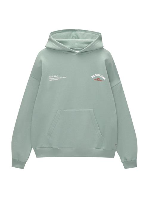 Pull&Bear Sweatshirt  mint / rød / hvid