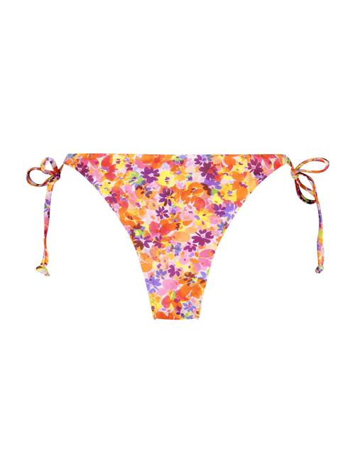 Se Hunkemöller Bikinitrusse 'Tiki'  gul / mørkelilla / orange / hvid ved About You