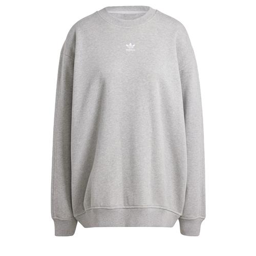 Se ADIDAS ORIGINALS Sweatshirt 'Essentials Oversized French Terry'  grå-meleret / hvid ved About You