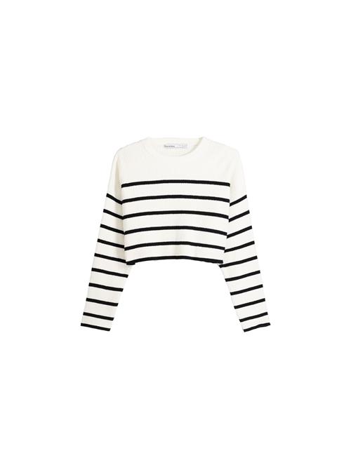 Bershka Pullover  creme / sort