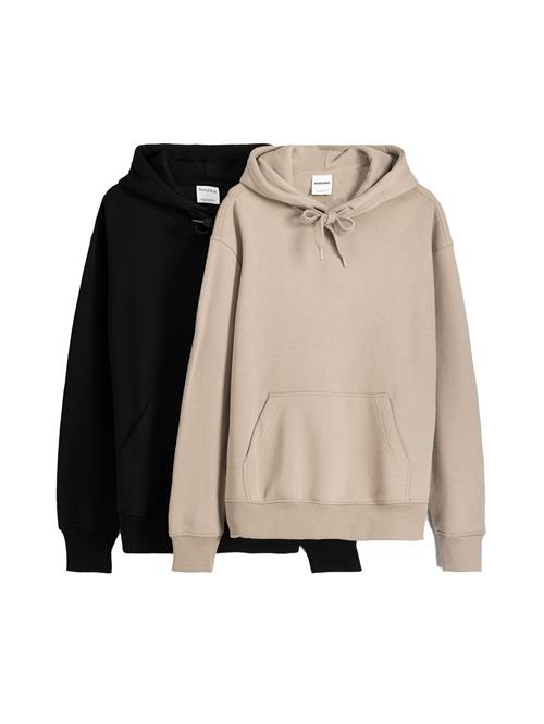 Bershka Sweatshirt  beige / sort