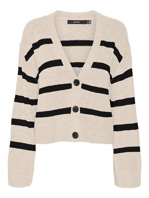 VERO MODA Cardigan 'LEFILE'  beige / sort