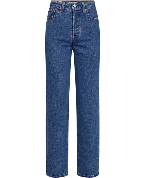 Se Levi's Ribcage Straight Ankle Jazz PO Kvinde Blå Straight Jeans Str W27/L31 - hos Magasin ved Magasin