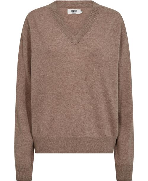 Magasin du Nord Collection Magasin Mabel 10 100 Cashmere Kvinde Sand Melange Sweaters Str S Cashmere