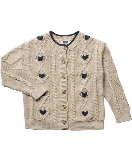 BAKITO by Magasin Du Nord Collection BAKITO by Magasin Amour 2 Cardigan Organic Gots Str 4 Beige Cardigans Bomuld