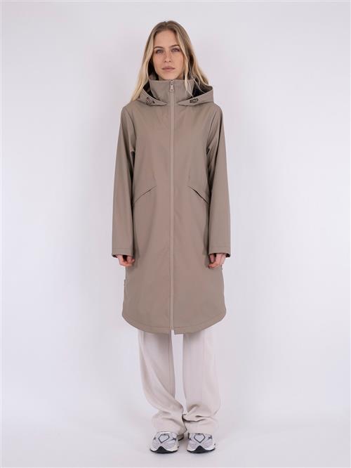 Neo Noir Rocco C Rain Jacket Kvinde Taupe Regnjakker Str 44 - hos Magasin