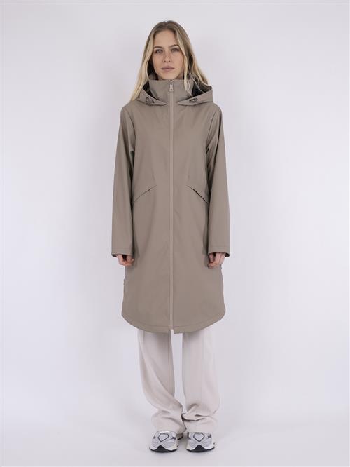 Neo Noir Rocco C Rain Jacket Kvinde Taupe Regnjakker Str 34 - hos Magasin