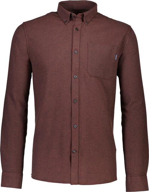 Lindbergh Brushed Twill Shirt L/S Mand Rød Langærmede Skjorter Str S - Bomuld hos Magasin