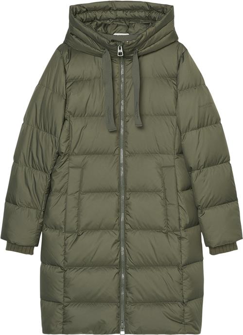 Se Marc O’Polo Water Repellent Down Puffer Coat Kvinde Olive Crop Dunjakker Str 34 - hos Magasin ved Magasin