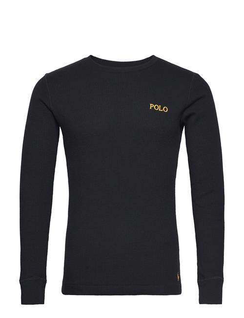 Polo Ralph Lauren Underwear Waffle-Knit Crewneck Sleep Shirt Polo Ralph Lauren Underwear Black