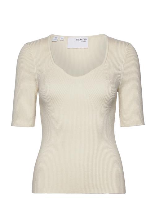 Se Selected Femme Slfjamina 2/4 Knit Ex Selected Femme Cream ved Booztlet