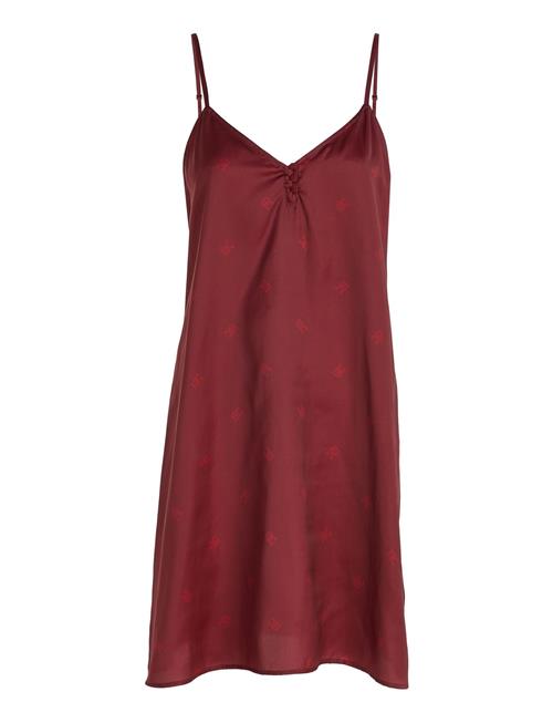 Se Tommy Hilfiger Satin Woven Nightdress Tommy Hilfiger Red ved Booztlet