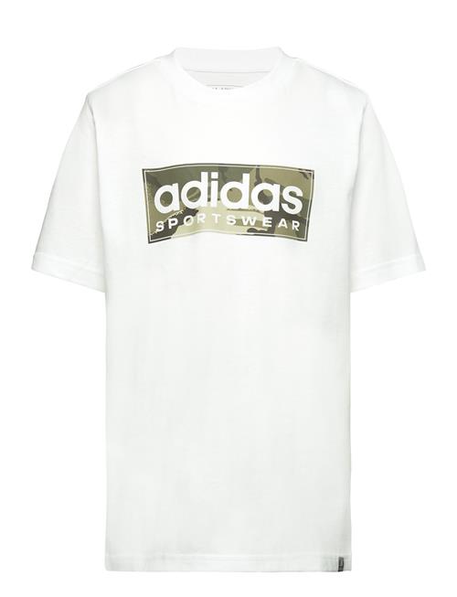 Se adidas Sportswear B Camo Lin T Adidas Sportswear White ved Booztlet