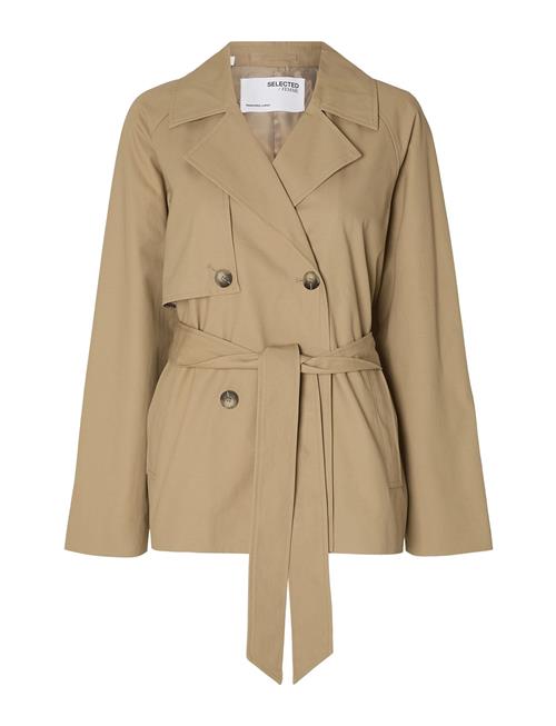 Selected Femme Slfbelinda Short Trench Coat Selected Femme Beige